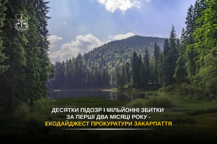 Десятки підозр і мільйонні збитки за перші два місяці року - екодайджест прокуратури Закарпаття