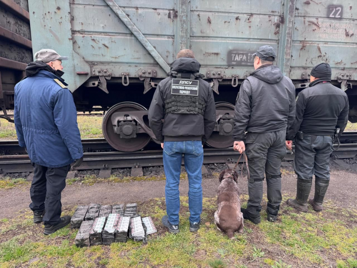 У вантажному потягу, що прямував до Угорщини, прикордонники знайшли 500 пачок безакцизних сигарет

