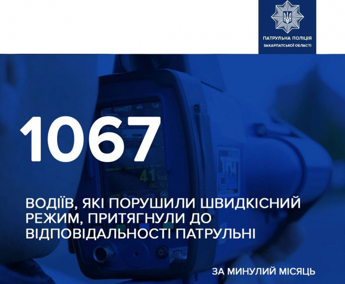 Ціна швидкості: на Закарпатті за місяць оштрафували понад 1000 водіїв