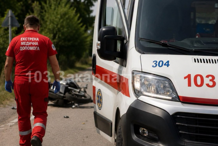 14-річний мотоцикліст травмувався в ДТП на Ужгородщині: підлітка госпіталізували