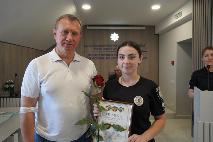 Богдан Андріїв привітав ужгородських поліцейських із професійним святом