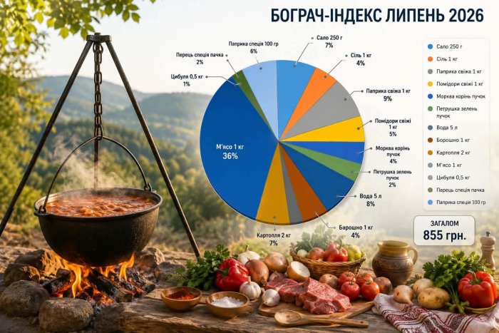 "Бограч-index" – липень 2026: за місяць ціни за продукти змінилися на - 5,5%
