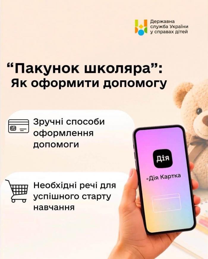 «Пакунок школяра» знову доступний: родини першокласників отримають по 5 тисяч гривень