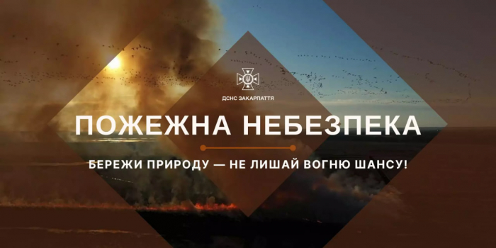 На Закарпатті зберігається надзвичайна пожежна небезпека: рятувальники закликають не провокувати загоряння