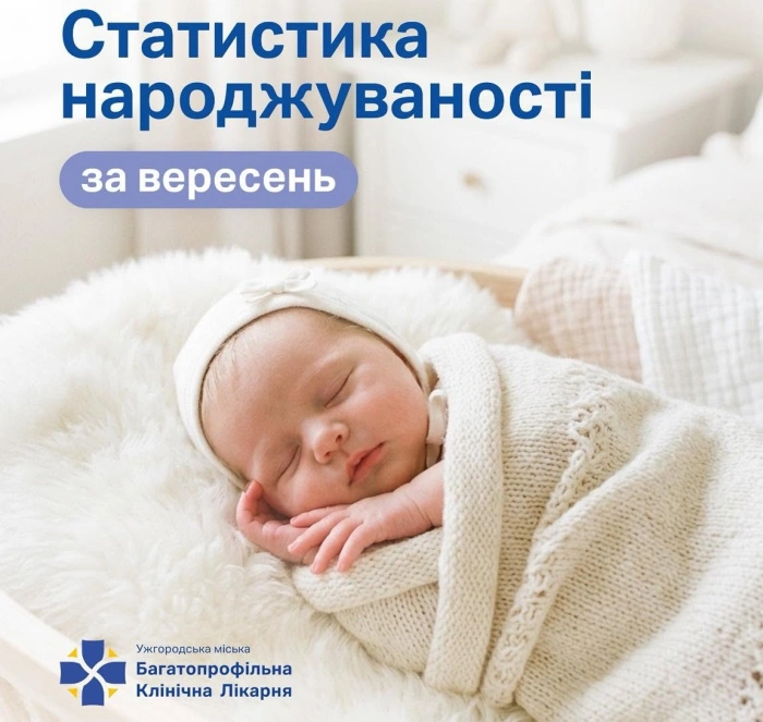 103 дівчинки та 110 хлопчиків: у вересні в Ужгороді народилися 213 дітей
