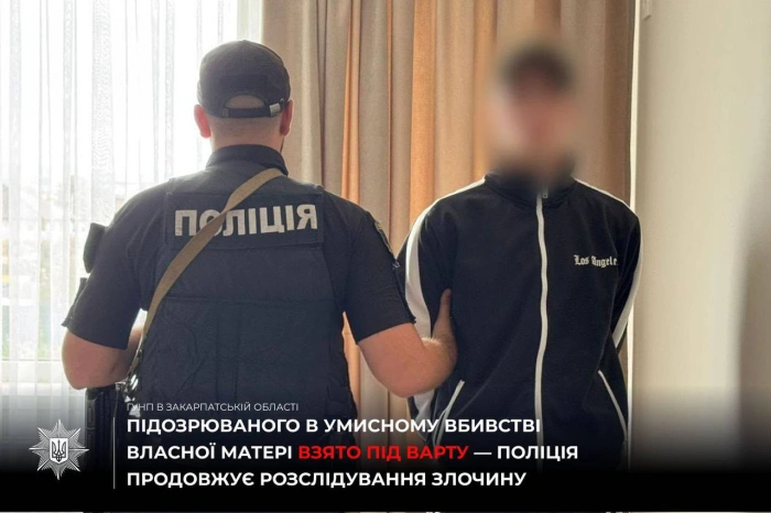 Підозрюваного в умисному вбивстві власної матері взято під варту — поліція Ужгородщини продовжує розслідування злочину