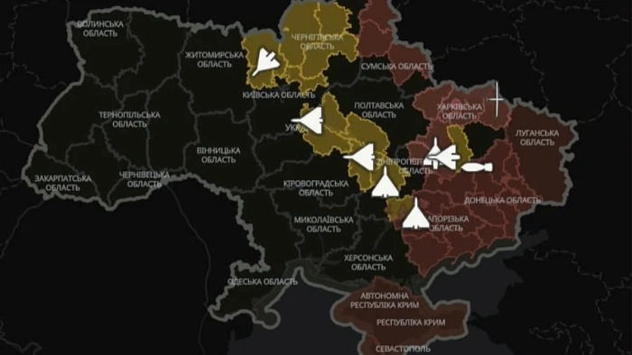 У застосунку «Повітряна тривога» тепер доступна карта орієнтовного руху ворожих дронів та ракет