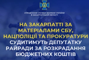 Депутатка райради на Закарпатті постане перед судом за обвинуваченням у розкраданні бюджетних коштів