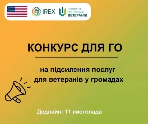 До 100 тисяч доларів на послуги для ветеранів: громадські організації Закарпаття можуть подати заявки