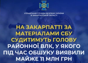 За матеріалами СБУ судитимуть голову районної ВЛК на Закарпатті, у якого під час обшуку виявили майже 11 млн грн
