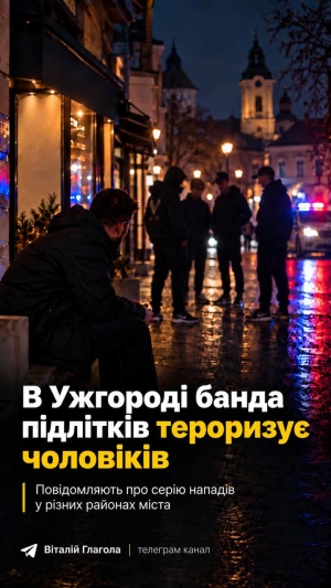 В Ужгороді банда підлітків тероризує чоловіків: відомо про серію нападів
